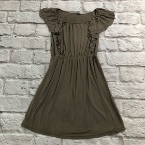 Color Me Red Boutique Dress Brown Stretch Small